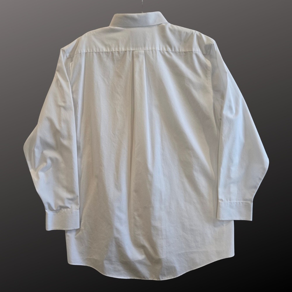 Stafford Dress Shirt Men 17 34-35 Ivory Classic Easy Care Broadcloth Travel - Picture 7 of 7